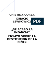 COREA LEWKOWICZ Se Acabo La Infancia PDF