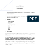 Practica 4 Fermentación Láctica Elaboración de Pan 1. Objetivo General