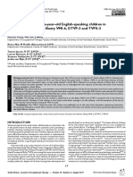 Visual Perception of Five-Year-Old English-Speaking Children in Bloemfontein Using The Beery VMI-6, DTVP-3 and TVPS-3