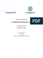 Constitutional Law One - Course Manual JAN 2018