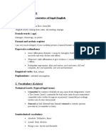 General Characteristics of Legal English