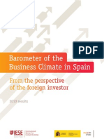 Barometer of The Business Climate in Spain: 2010 Results