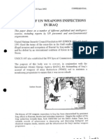 History of Un Weapons Inspections in Iraq