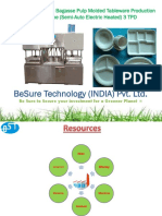 Project Report For TWS3000 Semi Auto Bagasse Tableware Line