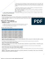 SQL Commands:: Syntax of SQL SELECT Statement