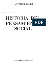 Historia Del Pensamiento Social Salvador Giner