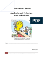 Measurement (MM2) Applications of Perimeter, Area and Volume