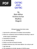 Ostbc AND QSTBC: by Bala Aditya Krishna Kumar Madhav Magesh