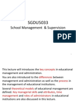 Lecture 2 On School Management (2017)