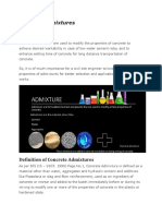 Definition of Concrete Admixtures