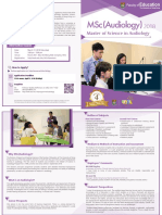 Programme Brochure 2018-19 MSC (Audiology)