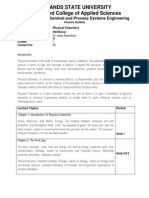 HCHE112 - Physical Chemistry Module Course Outline