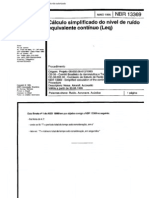 NBR 13369 - 1995 - Calculo Simplificado Do Nível de Ruído Equivalente Contínuo (Leq)