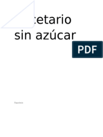 Recetario Sin Azúcar