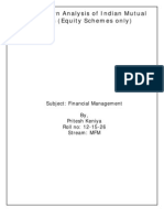 Risk Return Analysis of Equity Mutual Funds