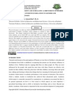 Parental Involvement and Scholastic Achievement of Higher Secondary School Students in Relation To Gender and Rural/urban Dichotomy