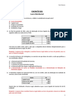 Teoria Da Contabilidade I Gabarito Exercicios Lucro Distribu Vel