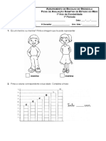 Ficha de Avaliação Sumativa 1º - 1ºperiodo - 4 Ano