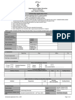 Scholarship Application Form: Department of Higher Education