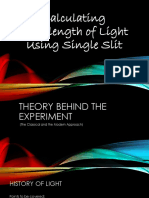 Single Slit Diffraction Experiment