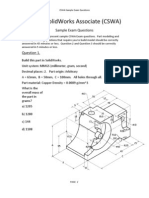 Certified Solidworks Associate (Cswa) : Sample Exam Questions