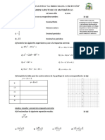 DÉCIMO Examen Supletorio de Matemáticas