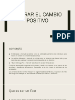 Liderar El Cambio Positivo