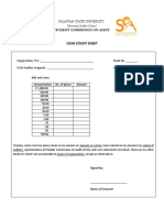 Cash Count Sheet