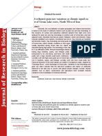 Clay Mineralogy and Sediment Grain-Size Variations As Climatic Signals in Southern Part of Urmia Lake Cores, North West of Iran