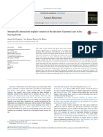 Animal Behaviour: Interspecific Interactions Explain Variation in The Duration of Paternal Care in The Burying Beetle