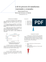 Clasificación de Los Procesos de Manufactura Convencionales y Avanzados