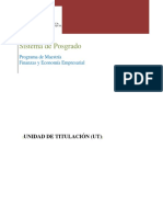 UTE - MAESTRÍA DE FINANZAS Y ECONOMÍA EMPRESARIAL Información para Estudiantes PDF