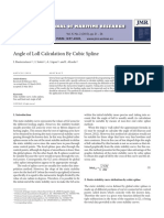 Angle of Loll Calculation by Cubic Spline: Journal of Maritime Research