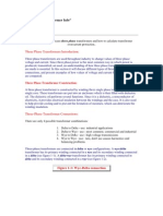 Three Phase Transformer Info