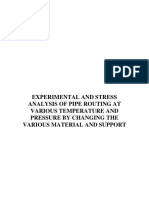 14.experimental and Stress Analysis of Pipe Routing at Various Temperature and Pressure by Changing The Various Material and Support