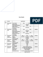 Store Details: Specification Quantitative Capacity