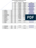 CIVIL DEPARTMENT - III Year Student Details