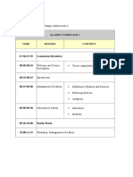 Scientific Schedule: Alarm Course Day 1