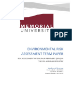 Risk Assessment of Sulphur Recovery