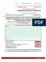 Method Development and Validation of Afatinib in Bulk and Pharmaceutical Dosage Form by Uvspectroscopic Method