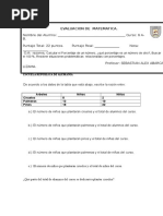 Prueba de Razones y Porcentajes 6° Basico