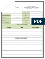 MODELO Acta de Comite de Historias Clinicas
