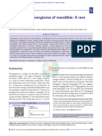 Cavernous Hemangioma of Mandible: A Rare Case Report