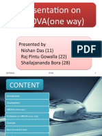 Presentation On ANOVA (One Way)