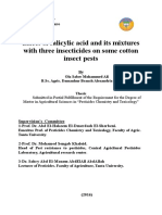 Effect of Salicylic Acid and Its Mixtures With Three Insecticides On Some Cotton Insect Pests