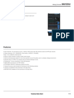 Yamaha MG12XU Data Sheet