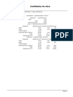 Tablas de Cuantificaciónes