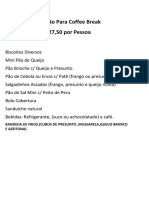 Sugestão para Coffee Break de 27,50