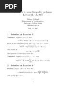 Solutions To Some Inequality Problems Lecture II, UL 2007: 1 Solution of Exercise 6