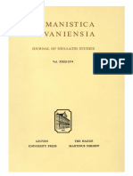 Humanistica Lovaniensia Vol. 23, 1974 PDF